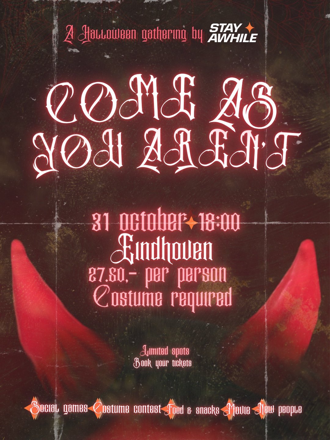 Come As You Aren’t — Halloween gathering, 31 October at 18:00 in Eindhoven